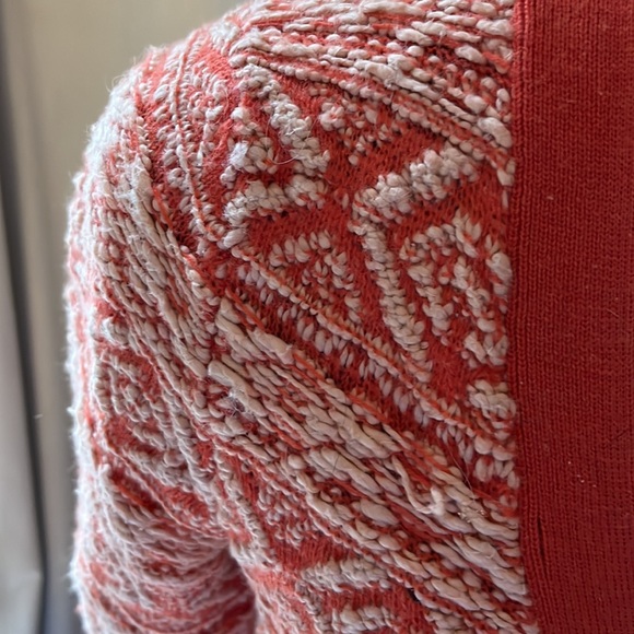 Anthropologie Moth approximate size 4(XS). Orange and cream color. Duster - Picture 2 of 5